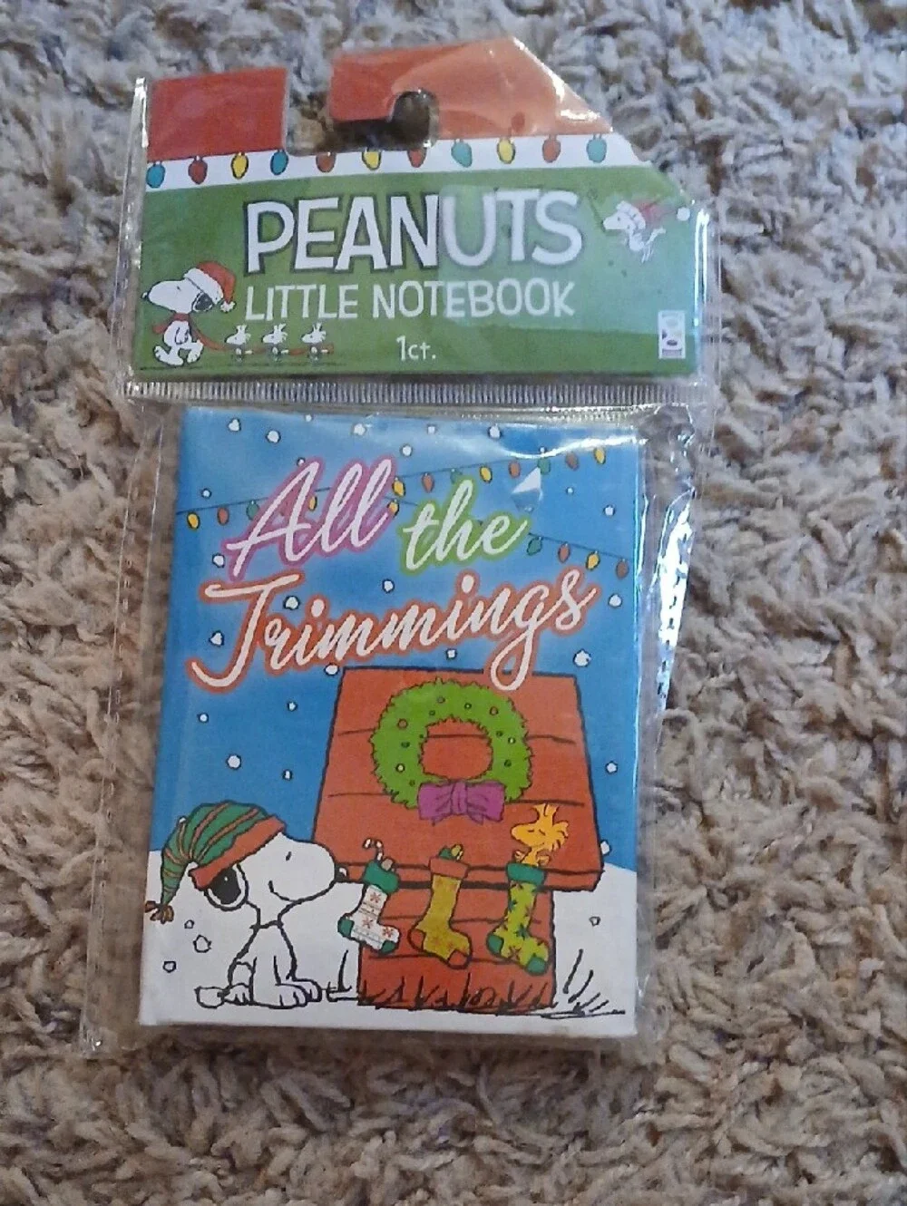 Peanuts Little Notebook - Blue, Green, Red Holiday Cover